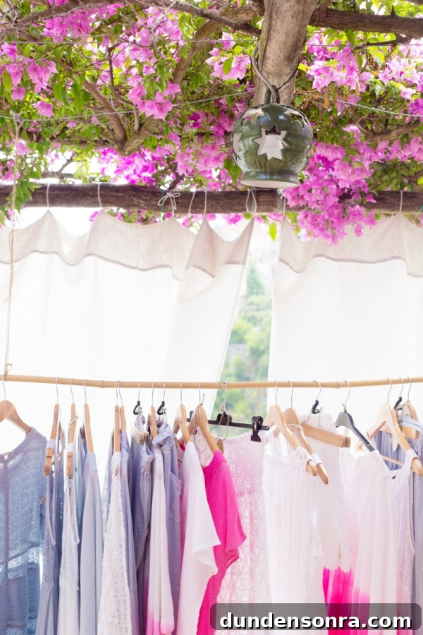 Honeymoon in Amalfi Coast: Our Romantic Italian Escape 13 Clothes on a rack with flowers