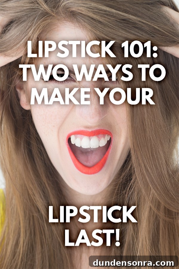 How to Make Your Lipstick Last All Day: 2 Proven Methods 2 A woman and words over her face