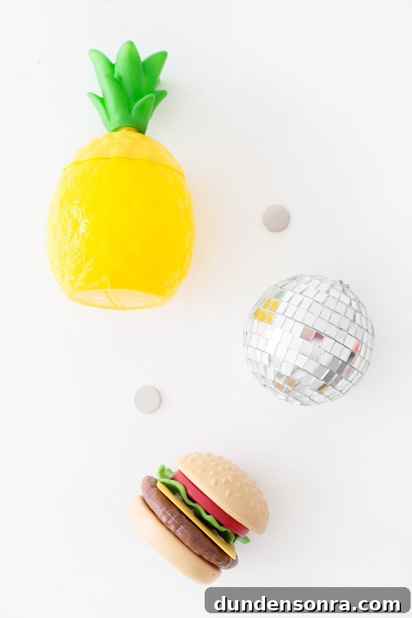 DIY Funky Hood Ornaments: Creative Ideas and How to Make Them 7 A fake pineapple and discoball