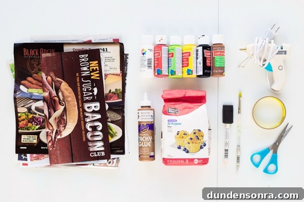 DIY Paper Mache Burger and Fries Craft (Plus Giveaway) 4 Craft materials