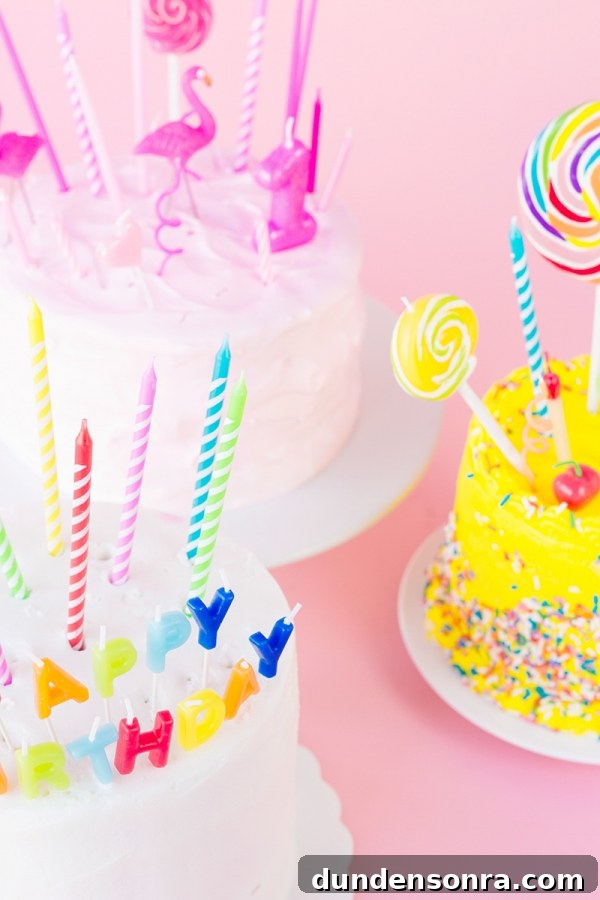 Cakes with candles