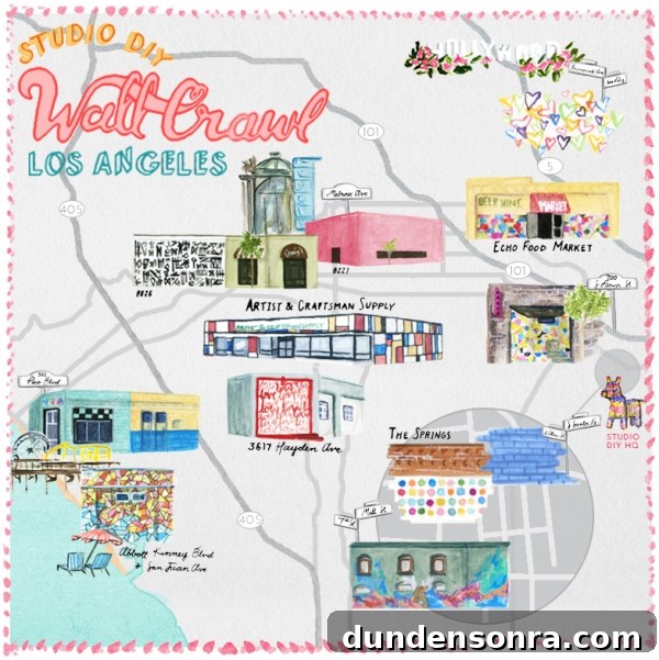 Studio DIY Wall Crawl: Top Murals and Walls to See in Los Angeles 2 A graphic wall crawl of LA
