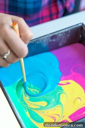 Someone mixing paint 