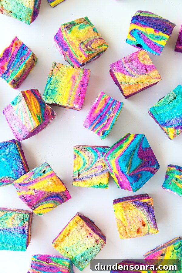 Tie dye brownies 