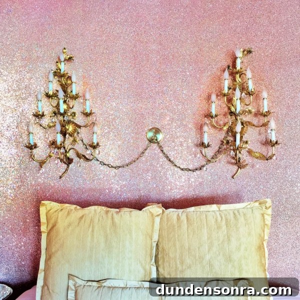 California Studio DIY Road Trip Guide: Scenic Stops & Creative Projects 6 A bed with gold pillows and chandeliers