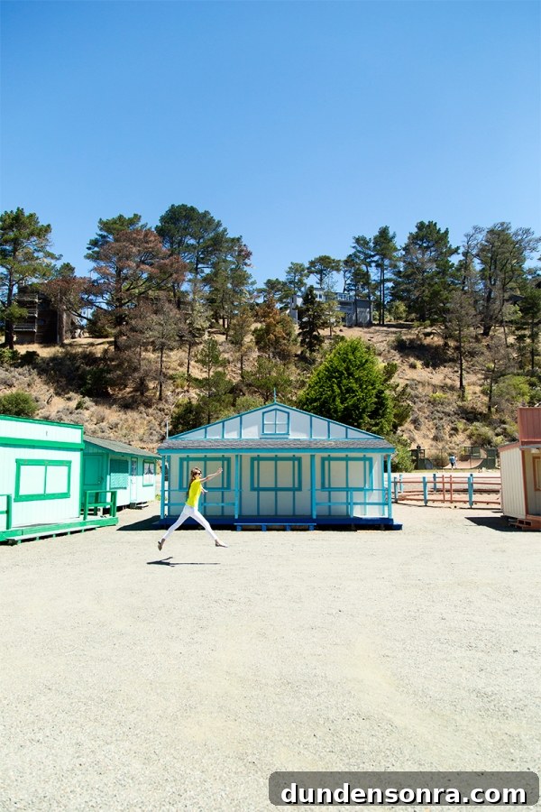 California Studio DIY Road Trip Guide: Scenic Stops & Creative Projects 9 Someone in front of a small blue house
