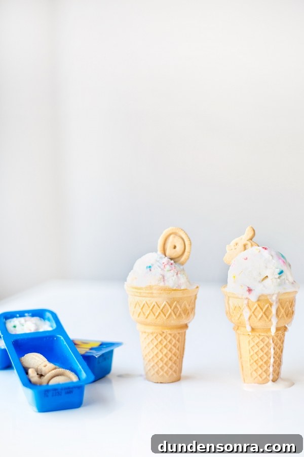 Dunkaroos Ice Cream Review: Nostalgic Throwback Treats to Try 6 Ice Cream and tray with snacks