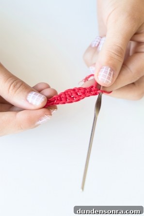 Someone sewing something