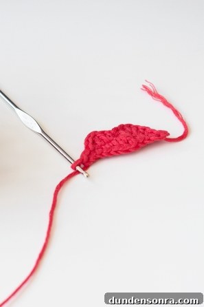 Knitting needle and pink shape