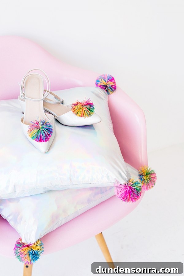 Pillows with shoes on them