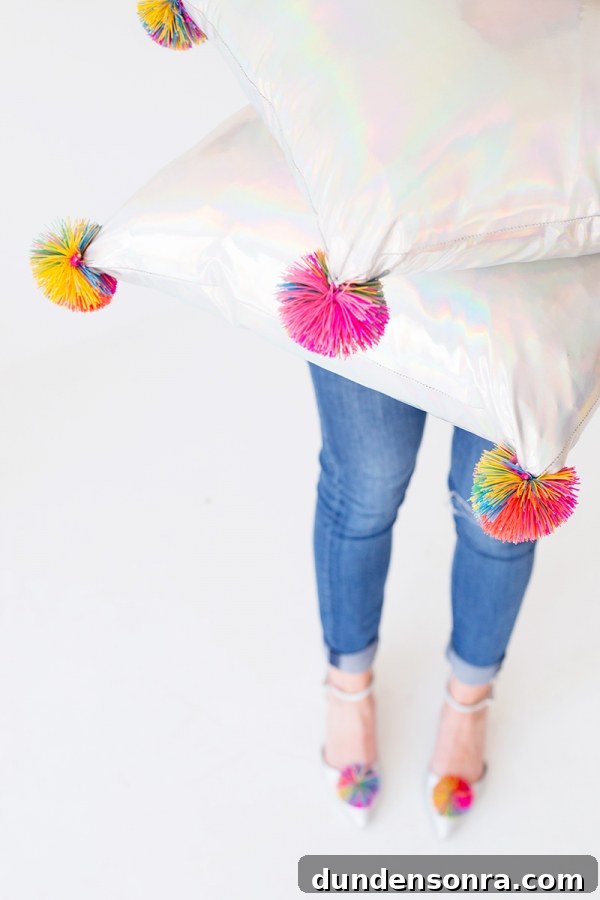 Pillows with colorful corners