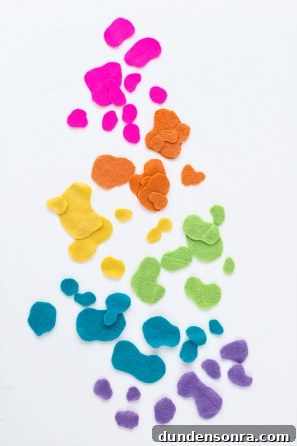 Colorful paper shapes