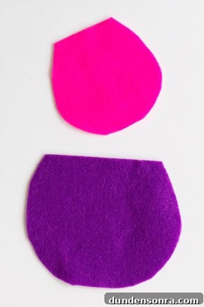 Pink and purple craft materials 