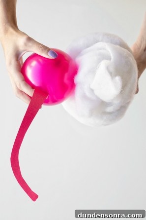 Cotton and a fake cherry