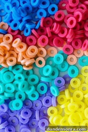 Colorful plastic rings