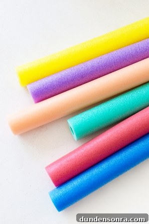 Colorful pool noodles 