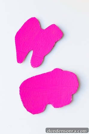 Pink paper cut outs