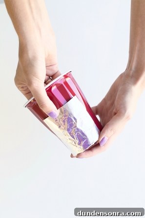 A solo cup with foil