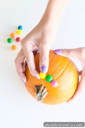 Pumpkin with bubblegum on it