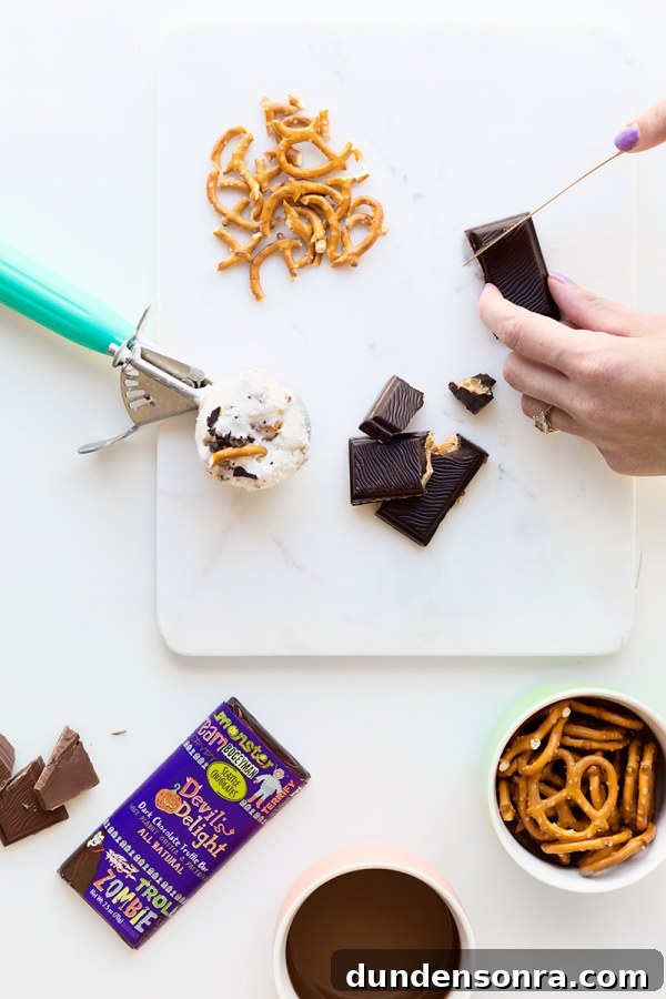 Devil’s Delight Milkshake Recipe: Rich Chocolate Cherry Shake 8 Chocolate and pretzels