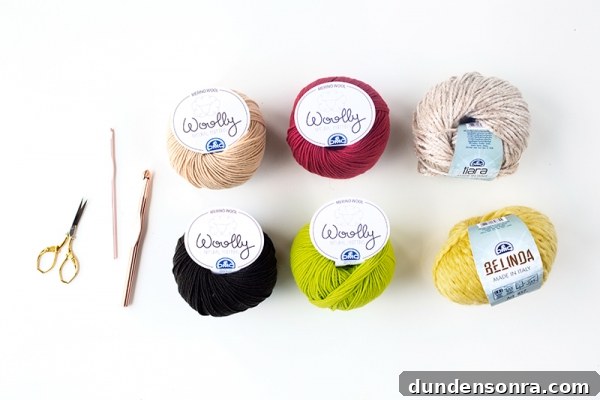 Yarn with labels on it