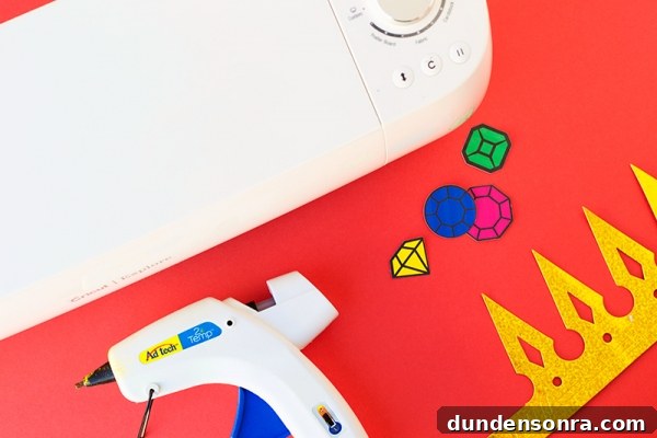 Stickers, glue gun, and machine 