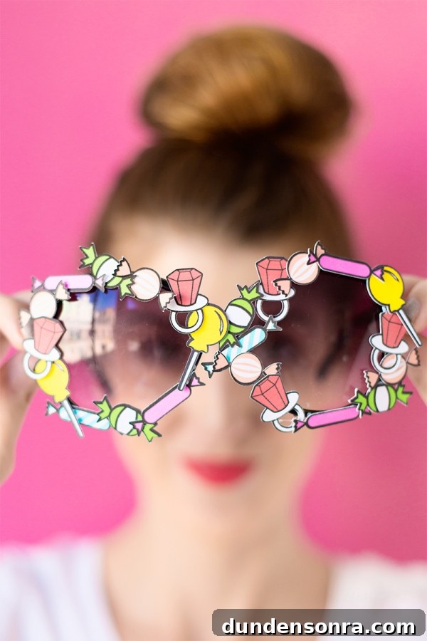 Sunglasses with stickers