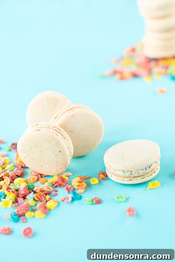 Macarons and fruity pebbles