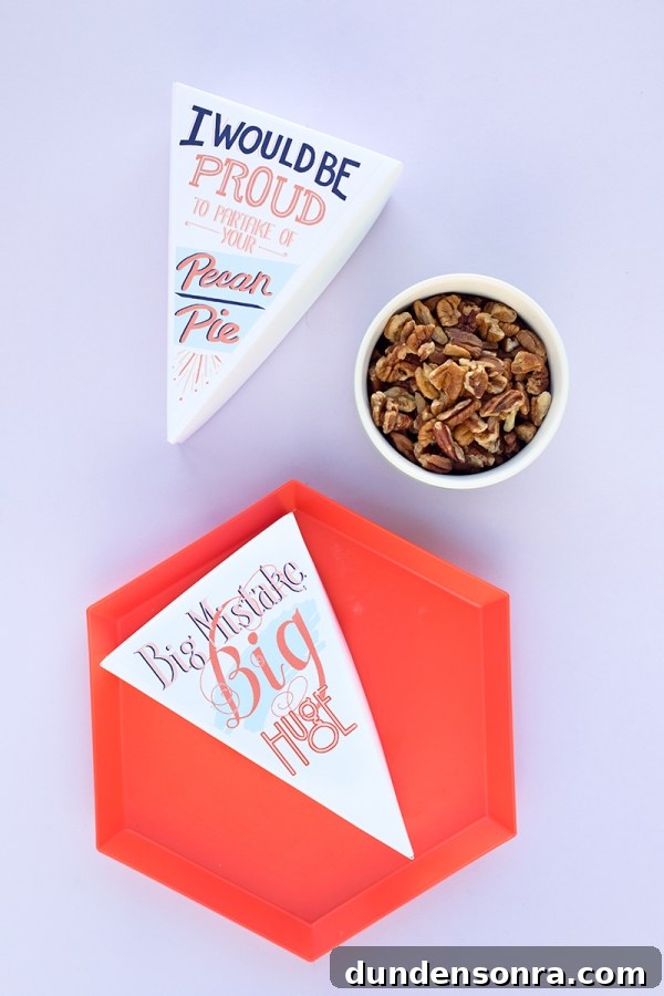 Leftover Pie Labels and a Classic Pecan Pie Recipe 6 Pie holders and snacks