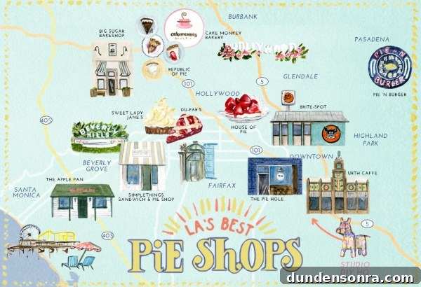 Los Angeles Pie Week: Where to Find the Top Pies in LA 3 Pie places map