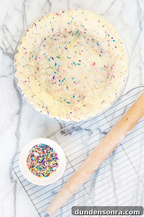Funfetti Pie Crust Recipe: Colorful Sprinkle Pie Shell Tutorial 6 Pie crust and sprinkles