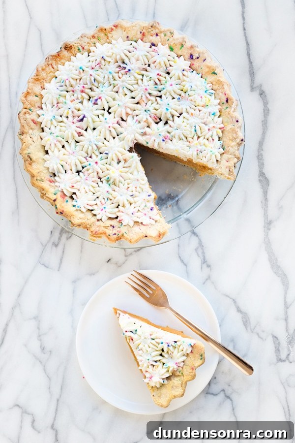 Funfetti Pie Crust Recipe: Colorful Sprinkle Pie Shell Tutorial 7 Pie and pie slices