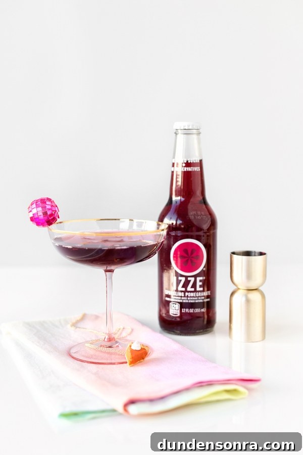 Sparkling Pommegranate Cosmo | studiodiy.com