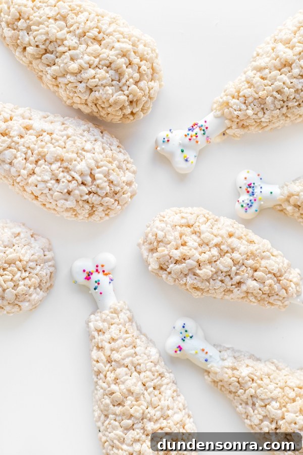 Funfetti Turkey Leg Rice Krispie Treats | studiodiy.com