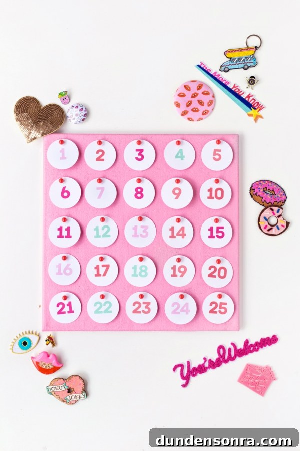 Pink advent calendar