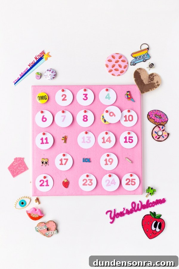 Pink advent calendar