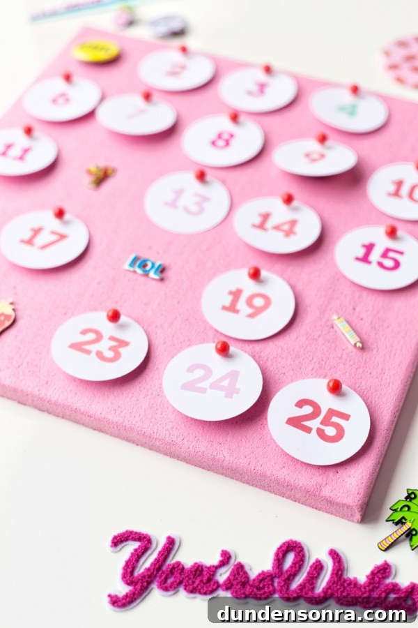 Pink advent calendar