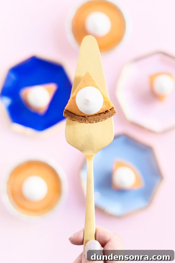 Creamy Pumpkin Pie Fudge Recipe — Fall Candy Treat 8 Mini pie slices