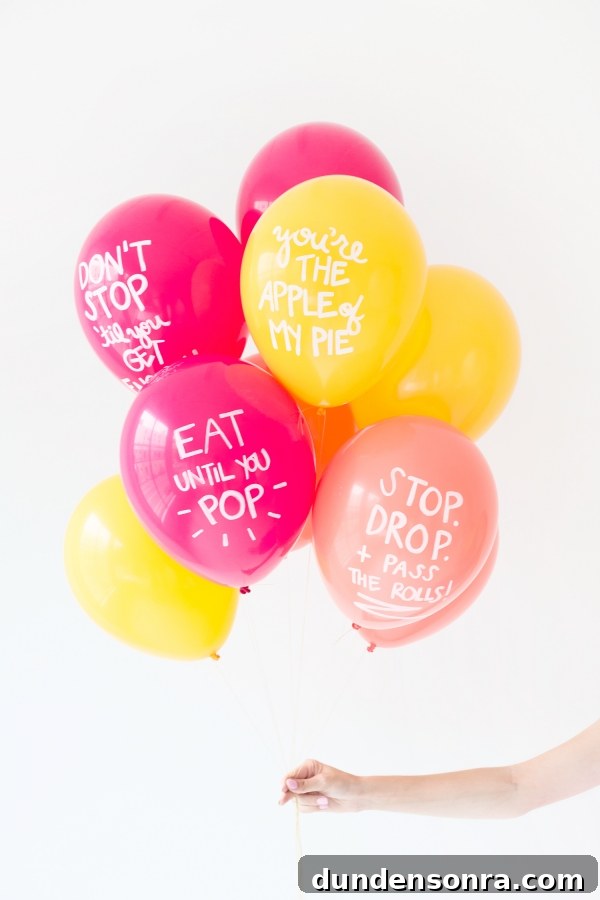 DIY Thanksgiving Pun Balloons | studiodiy.com