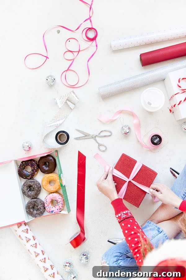 Craft materials and donuts 