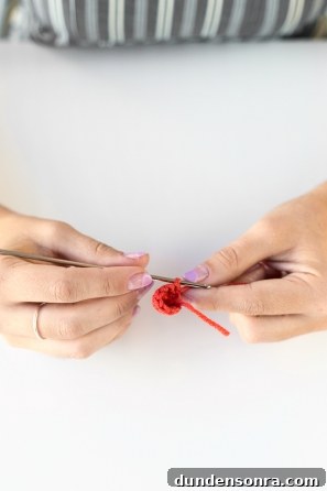 Someone sewing something