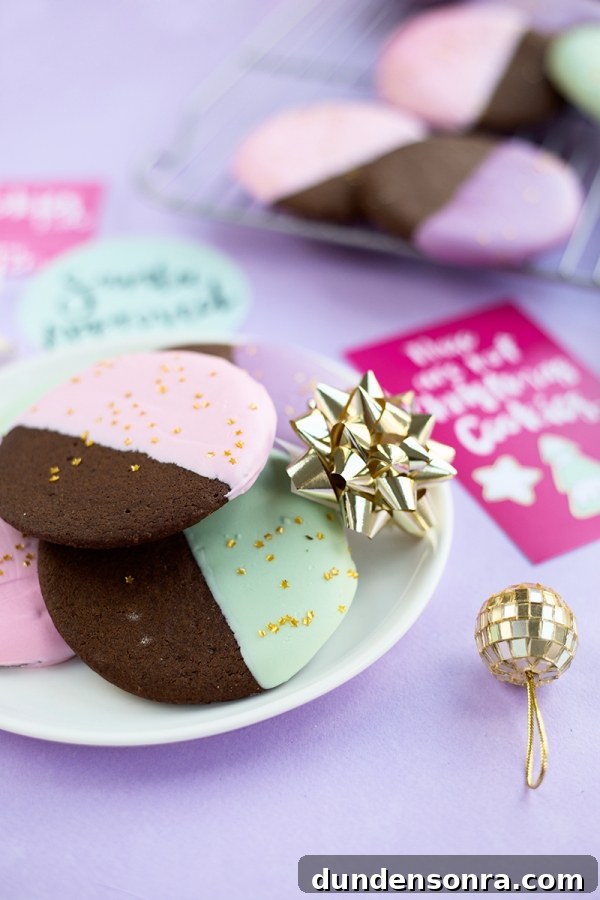 Color Dipped Gingerbread Cookies + Cookie Swap Printables | studiodiy.com