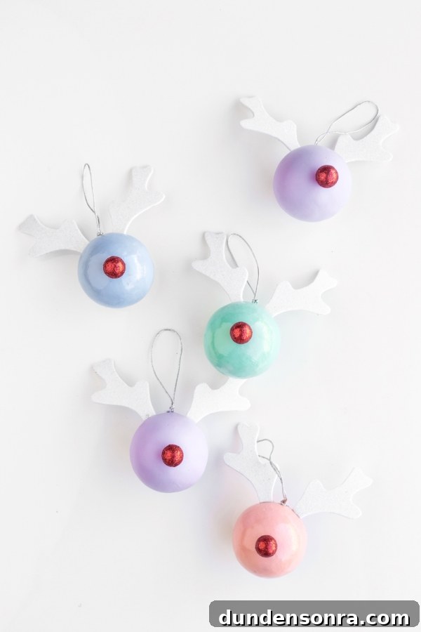 Make Rudolph Reindeer Ornaments: Step-by-Step DIY Guide 7 Colorful rudolph ornaments