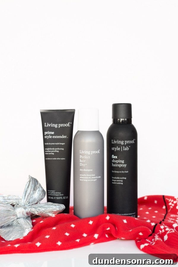 Sparkling Holiday Outfit Ideas: Head-to-Toe Party Looks 9 Three hair spray products