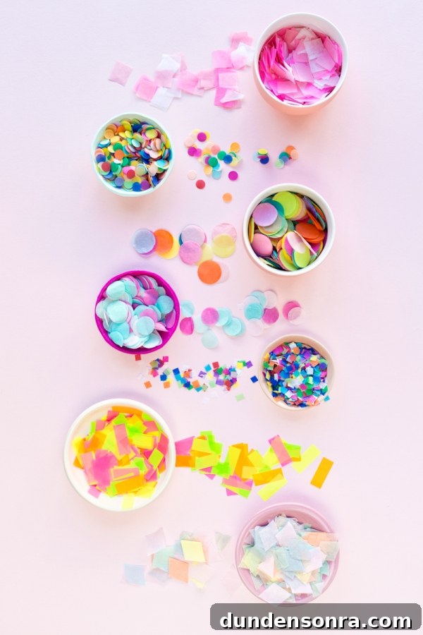 Complete Guide to Using Confetti for Parties and Events 5 Cups with confetti in them