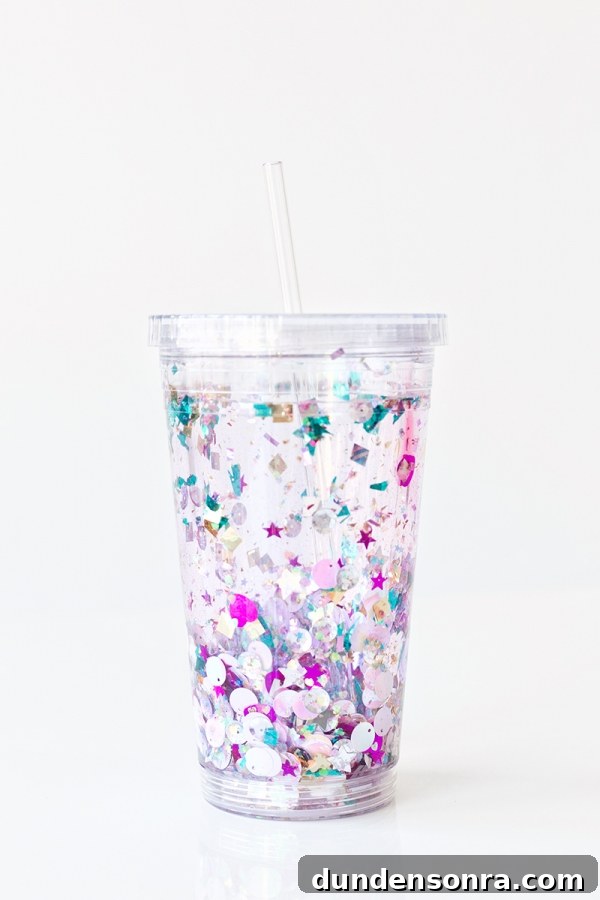 How to Make a Floating Glitter Tumbler: Step-by-Step Guide 2 Cup with glitter