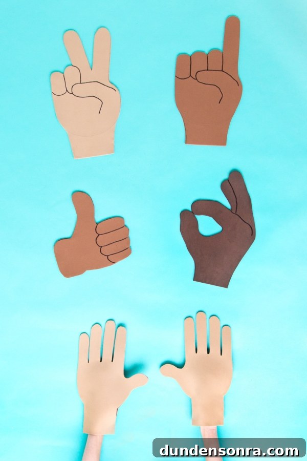 A bunch of hand emojis