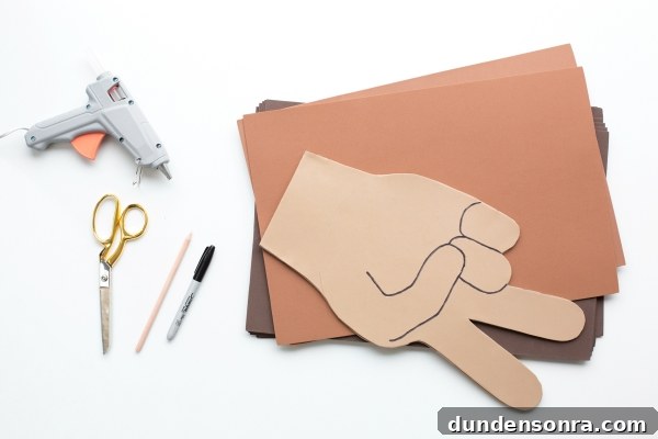 How to Make Emoji Foam Fingers: DIY Guide with Templates 4 A cut out of a hand emoji