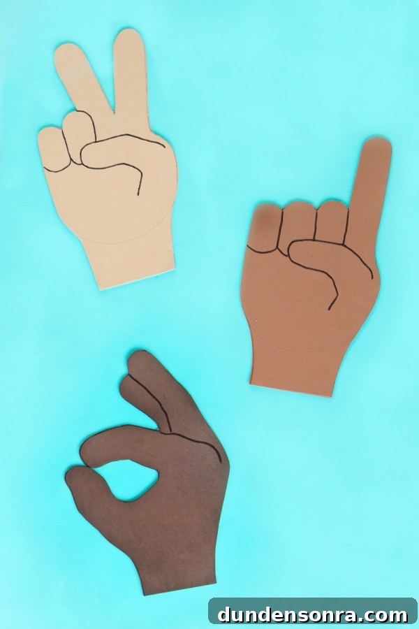 How to Make Emoji Foam Fingers: DIY Guide with Templates 9 Emoji hands