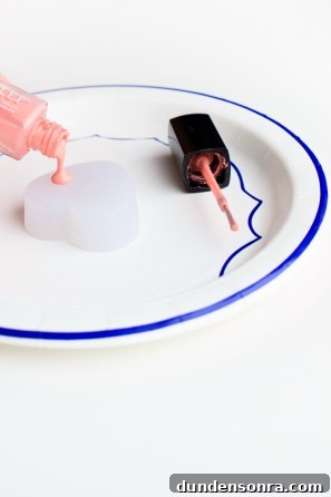 DIY Conversation Heart Rings: Make Cute Candy Heart Jewelry at Home 6 A plate with nail polish on it